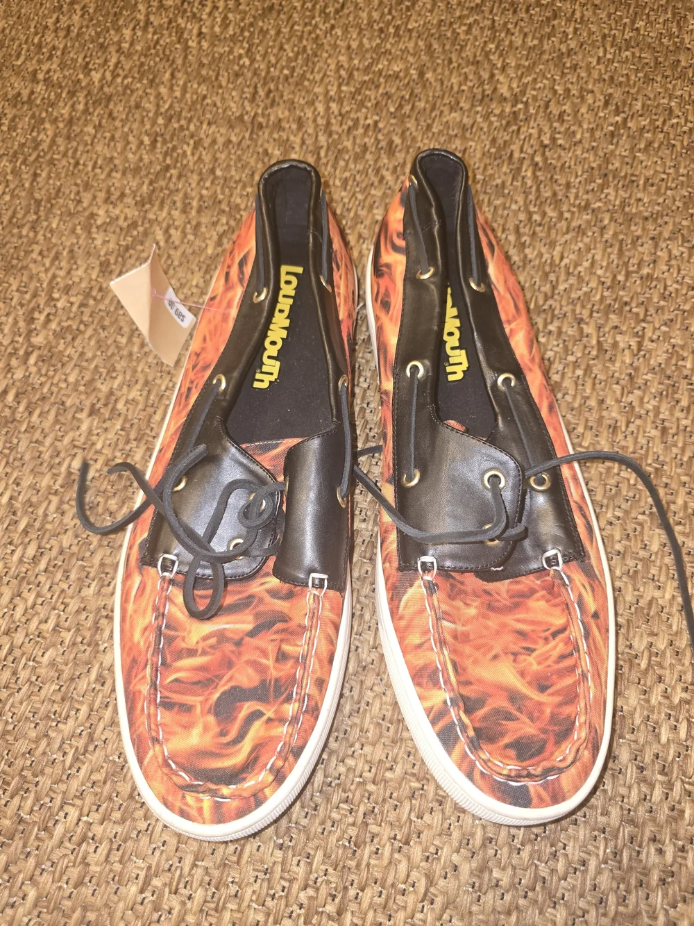Loudmouth Men’s Sailor Flame Pattern Boat Shoes